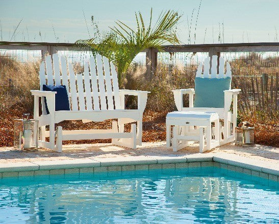 POLYWOOD Classic Adirondack Glider Chair Recycled Plastic