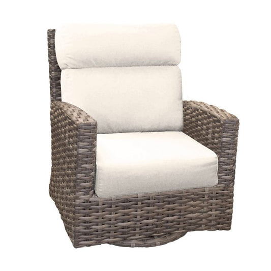 Universal Wicker High Back Swivel Glider - Husk Resin