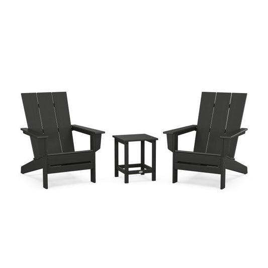 Polywood 3-Piece Modern Studio Adirondack Set
