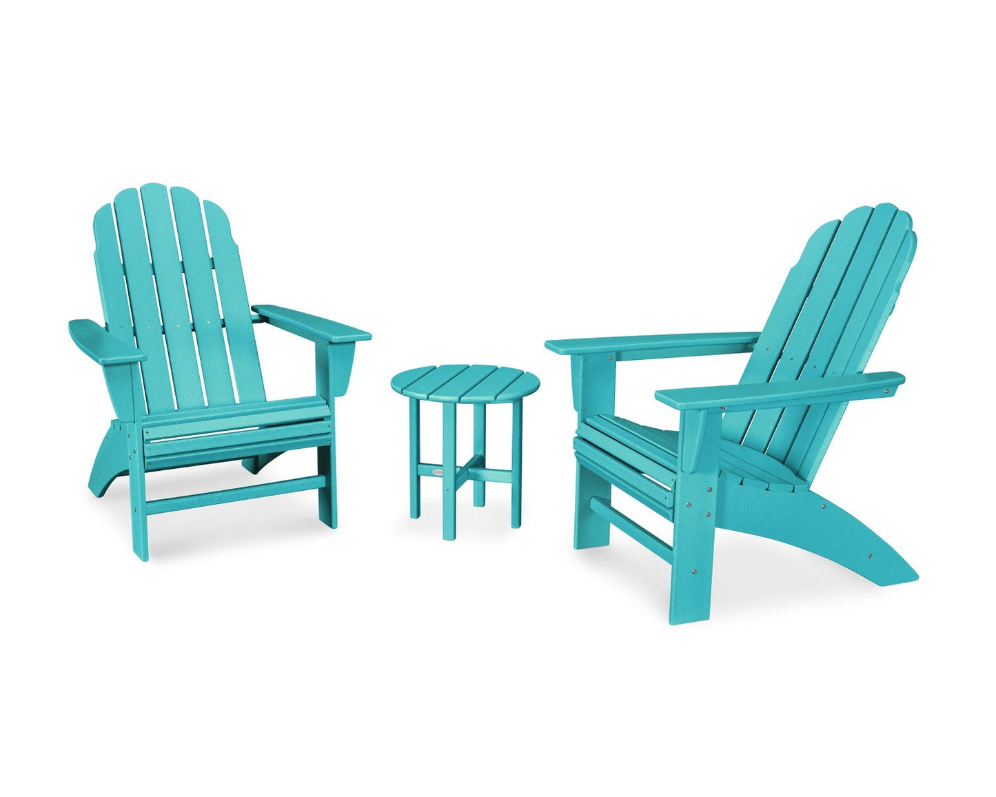 POLYWOOD Vineyard 3-Piece Curveback Adirondack Set