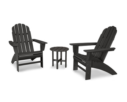 POLYWOOD Vineyard 3-Piece Curveback Adirondack Set