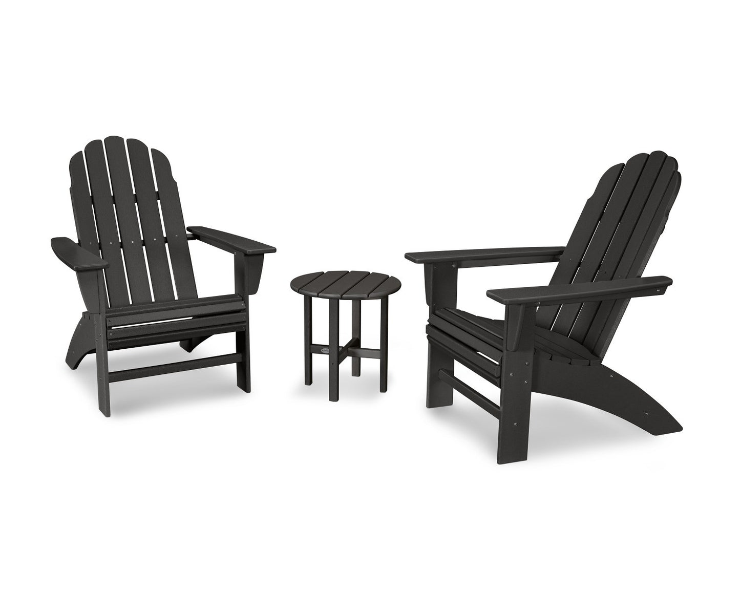 POLYWOOD Vineyard 3-Piece Curveback Adirondack Set