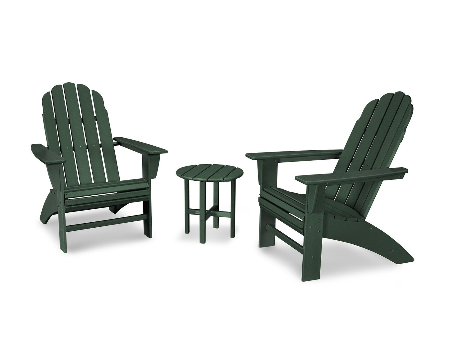 POLYWOOD Vineyard 3-Piece Curveback Adirondack Set