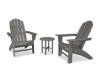 POLYWOOD Vineyard 3-Piece Curveback Adirondack Set