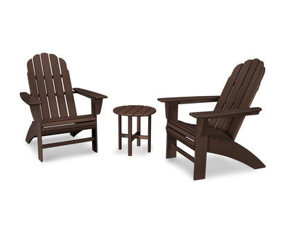 POLYWOOD Vineyard 3-Piece Curveback Adirondack Set