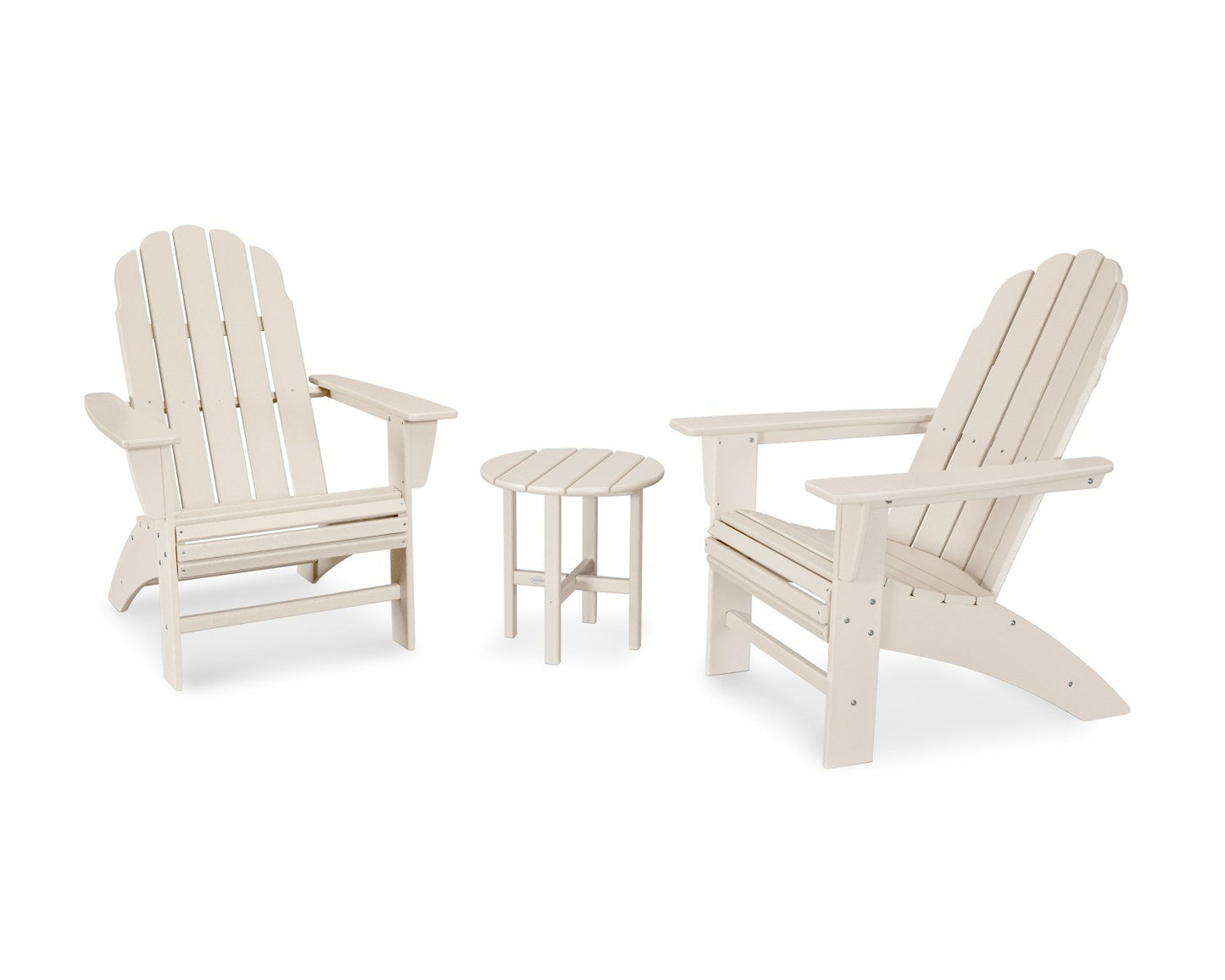 POLYWOOD Vineyard 3-Piece Curveback Adirondack Set