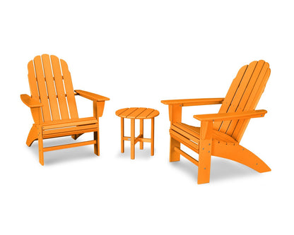 POLYWOOD Vineyard 3-Piece Curveback Adirondack Set