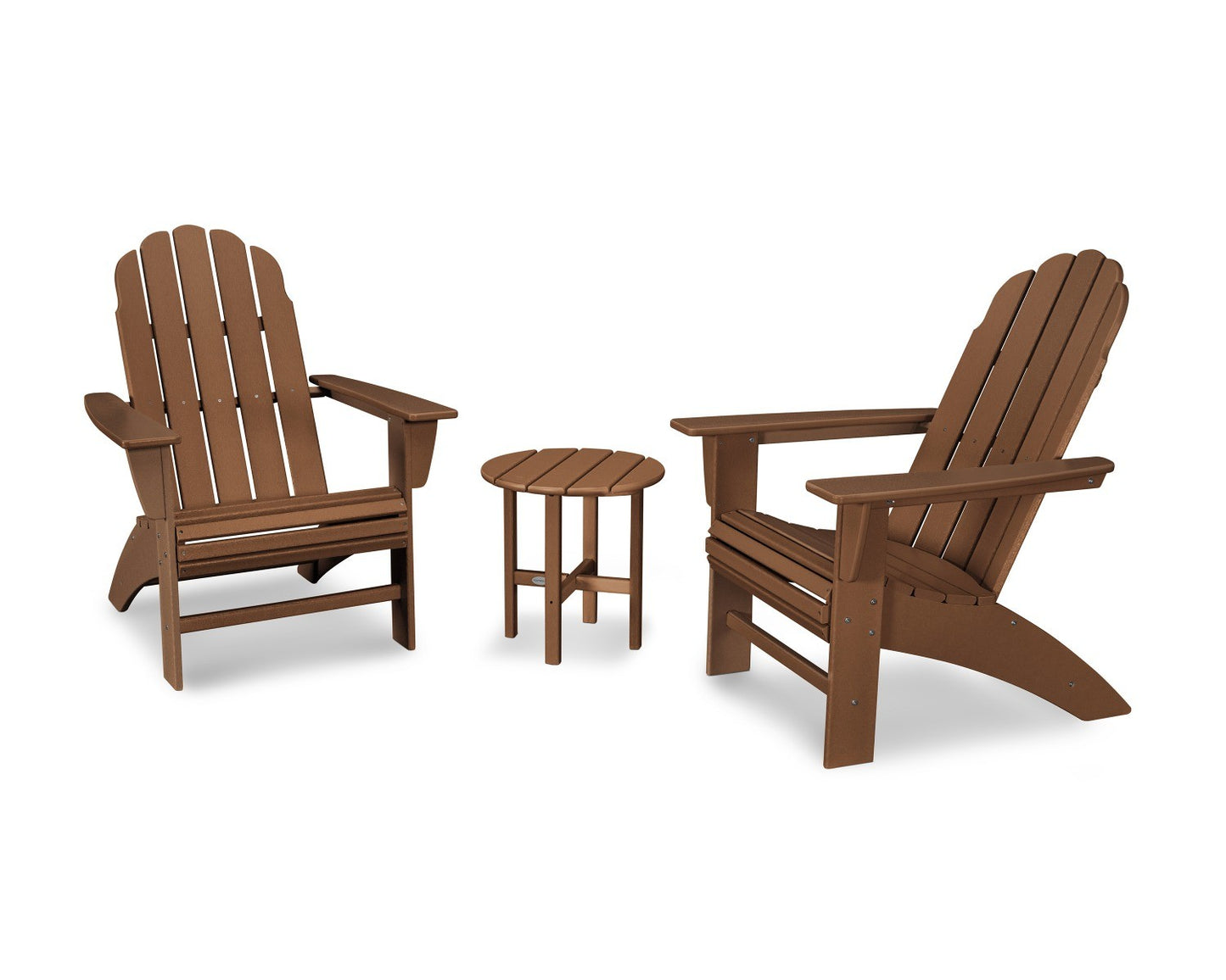 POLYWOOD Vineyard 3-Piece Curveback Adirondack Set