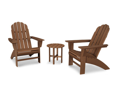 POLYWOOD Vineyard 3-Piece Curveback Adirondack Set