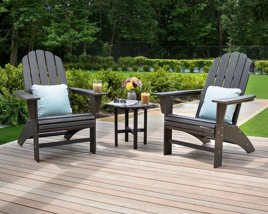 POLYWOOD Vineyard 3-Piece Curveback Adirondack Set
