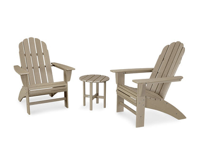 POLYWOOD Vineyard 3-Piece Curveback Adirondack Set