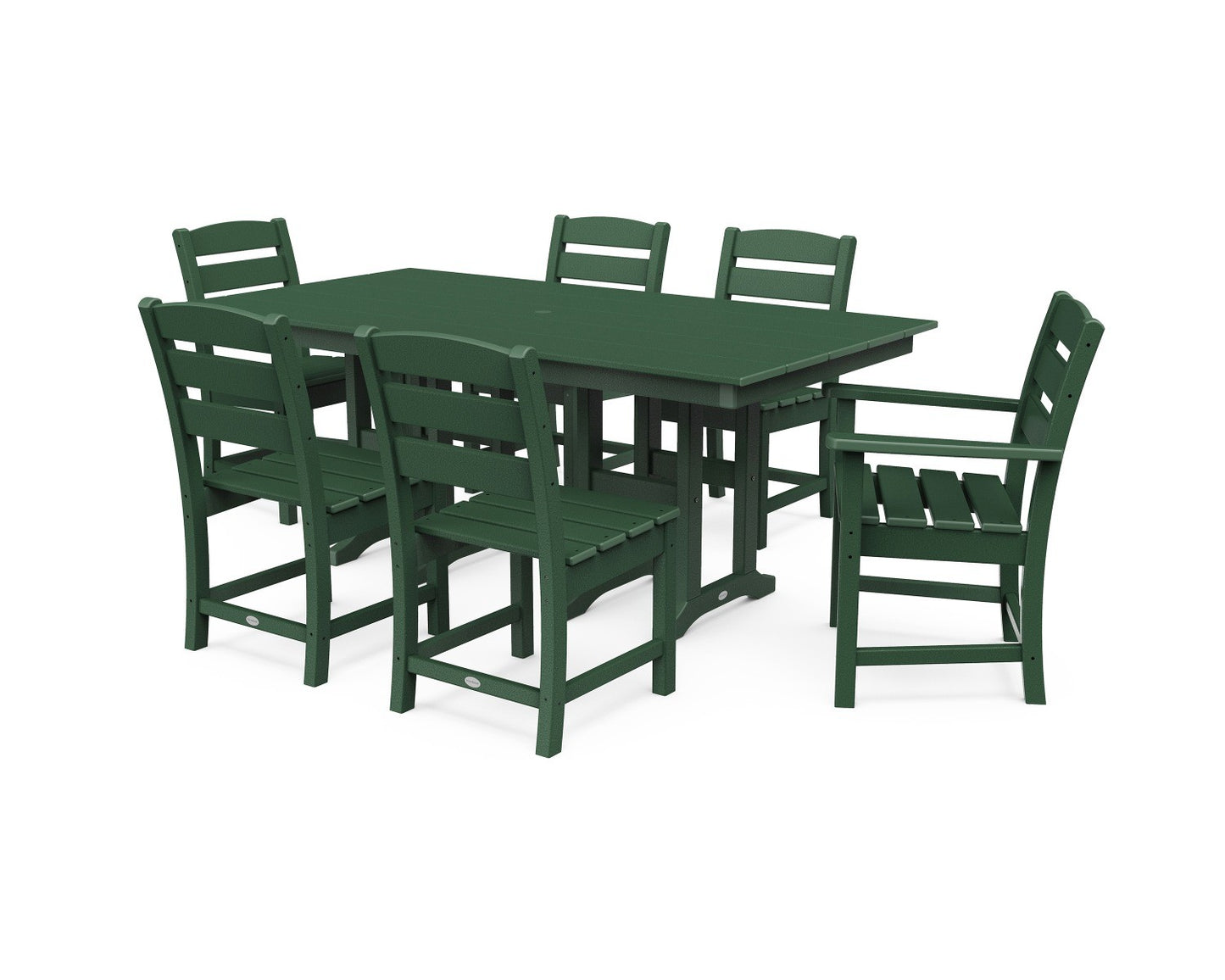 POLYWOOD Lakeside 7-Piece Farmhouse Dining Set