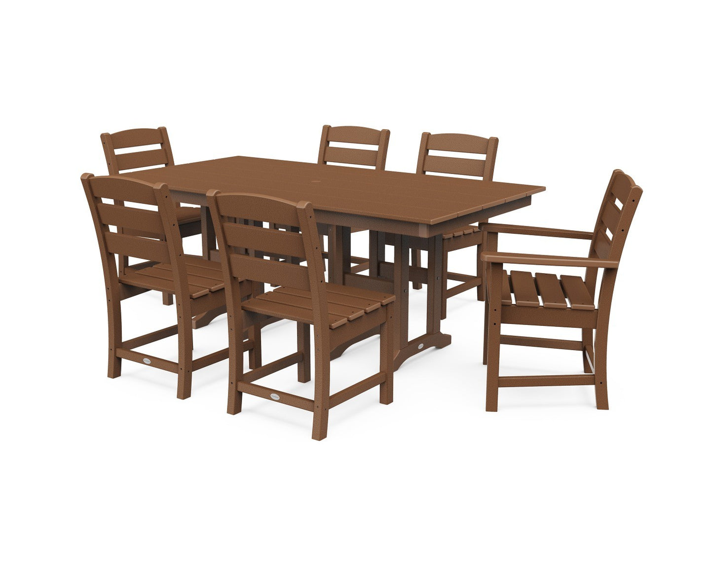 POLYWOOD Lakeside 7-Piece Farmhouse Dining Set