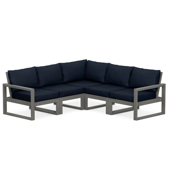 POLYWOOD EDGE 5-Piece Modular Deep Seating Set