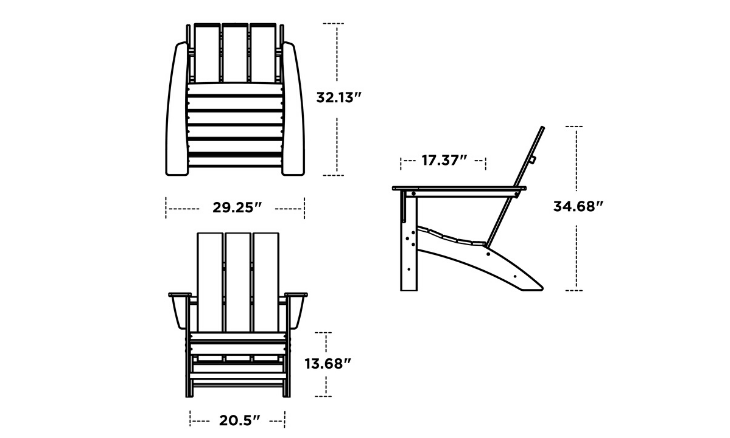 POLYWOOD Modern Adirondack Chair