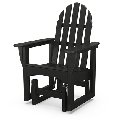POLYWOOD Classic Adirondack Glider Chair Recycled Plastic