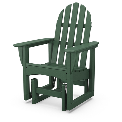 POLYWOOD Classic Adirondack Glider Chair Recycled Plastic