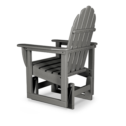 POLYWOOD Classic Adirondack Glider Chair Recycled Plastic