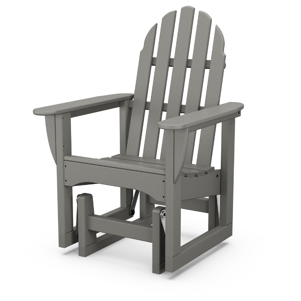 POLYWOOD Classic Adirondack Glider Chair Recycled Plastic
