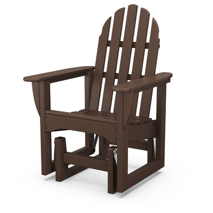POLYWOOD Classic Adirondack Glider Chair Recycled Plastic