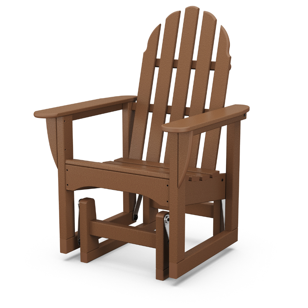 POLYWOOD Classic Adirondack Glider Chair Recycled Plastic