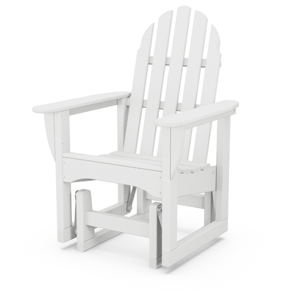 POLYWOOD Classic Adirondack Glider Chair Recycled Plastic