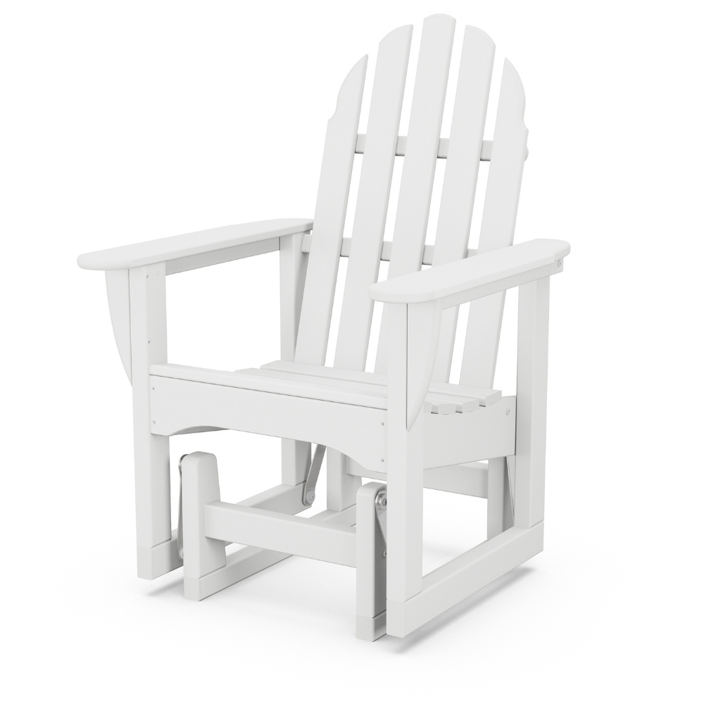 POLYWOOD Classic Adirondack Glider Chair Recycled Plastic