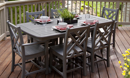 POLYWOOD® Chippendale 7-Piece Dining Set - Slate Grey